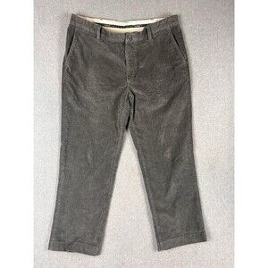 LL Bean Classic Fit Corduroy Pants Mens 36X29 Flat Front Gray  Warm & Comfy